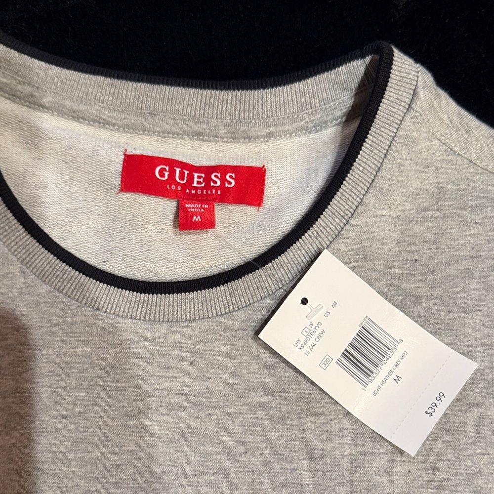 Guess Heather Gray Embossed Logo - Picture 3 of 4
